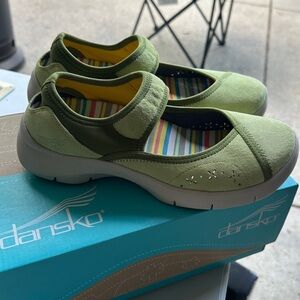 Dansko Olive Green Mary Jane Flats